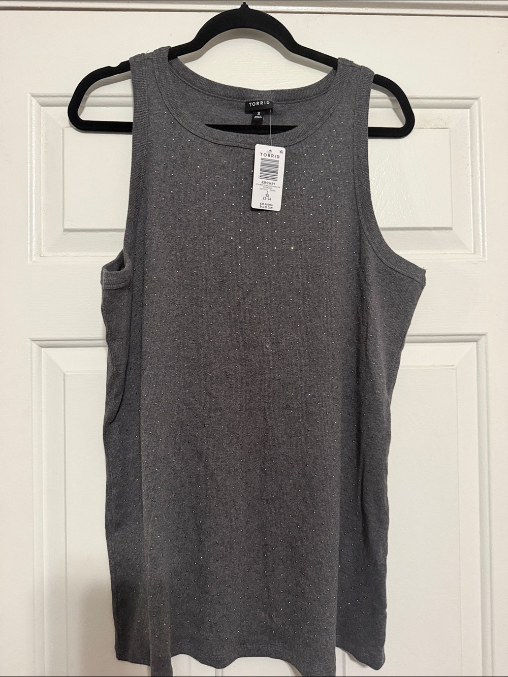 torrid Charcoal Glitter Tank Top